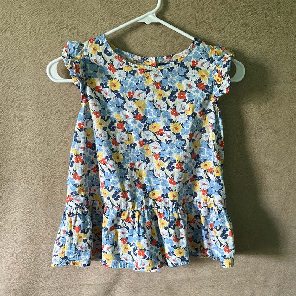 Polo by Ralph Lauren Blue Sleeveless Ruffled Blouse Size 12